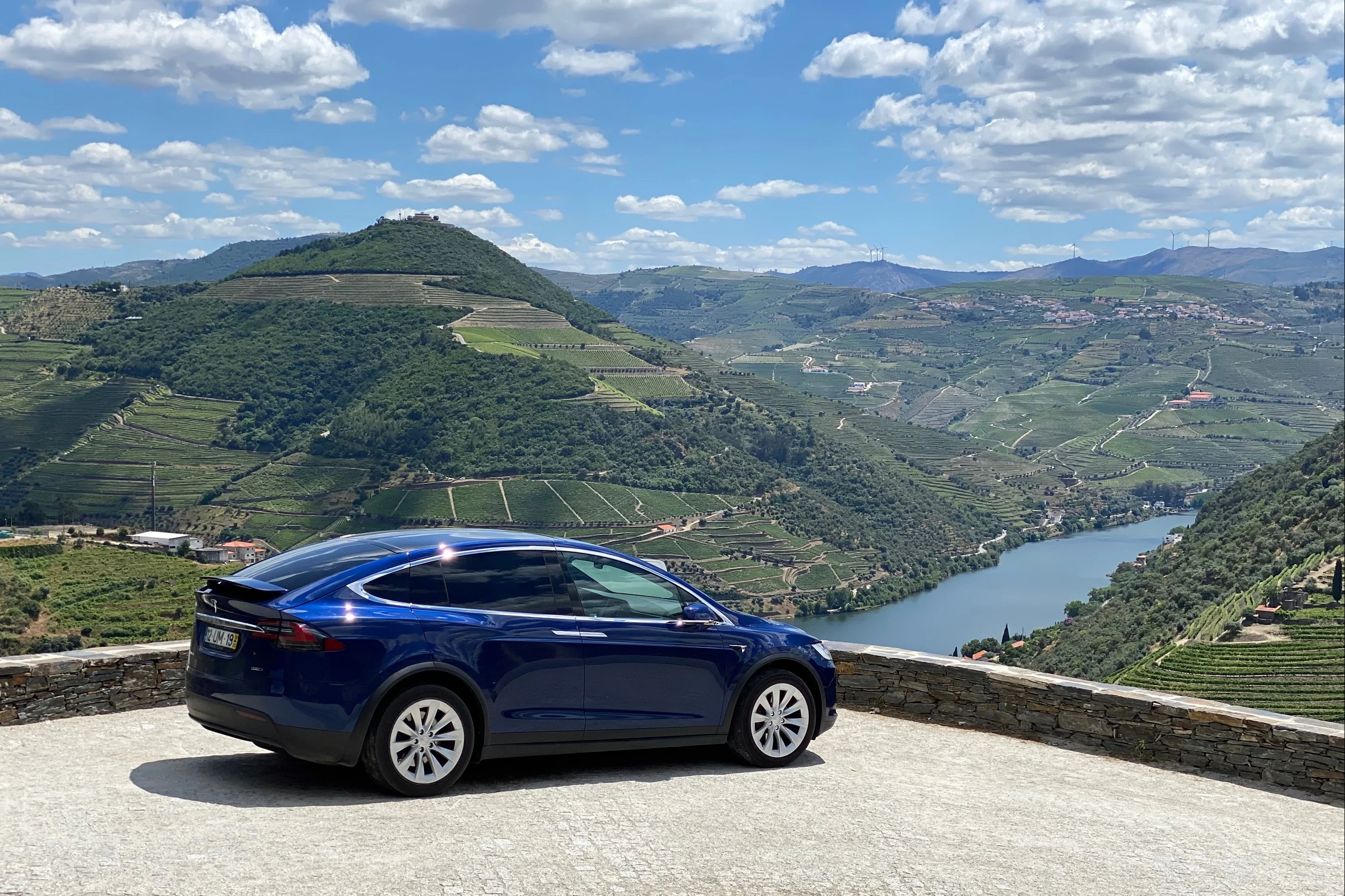 Douro Valley in a Tesla