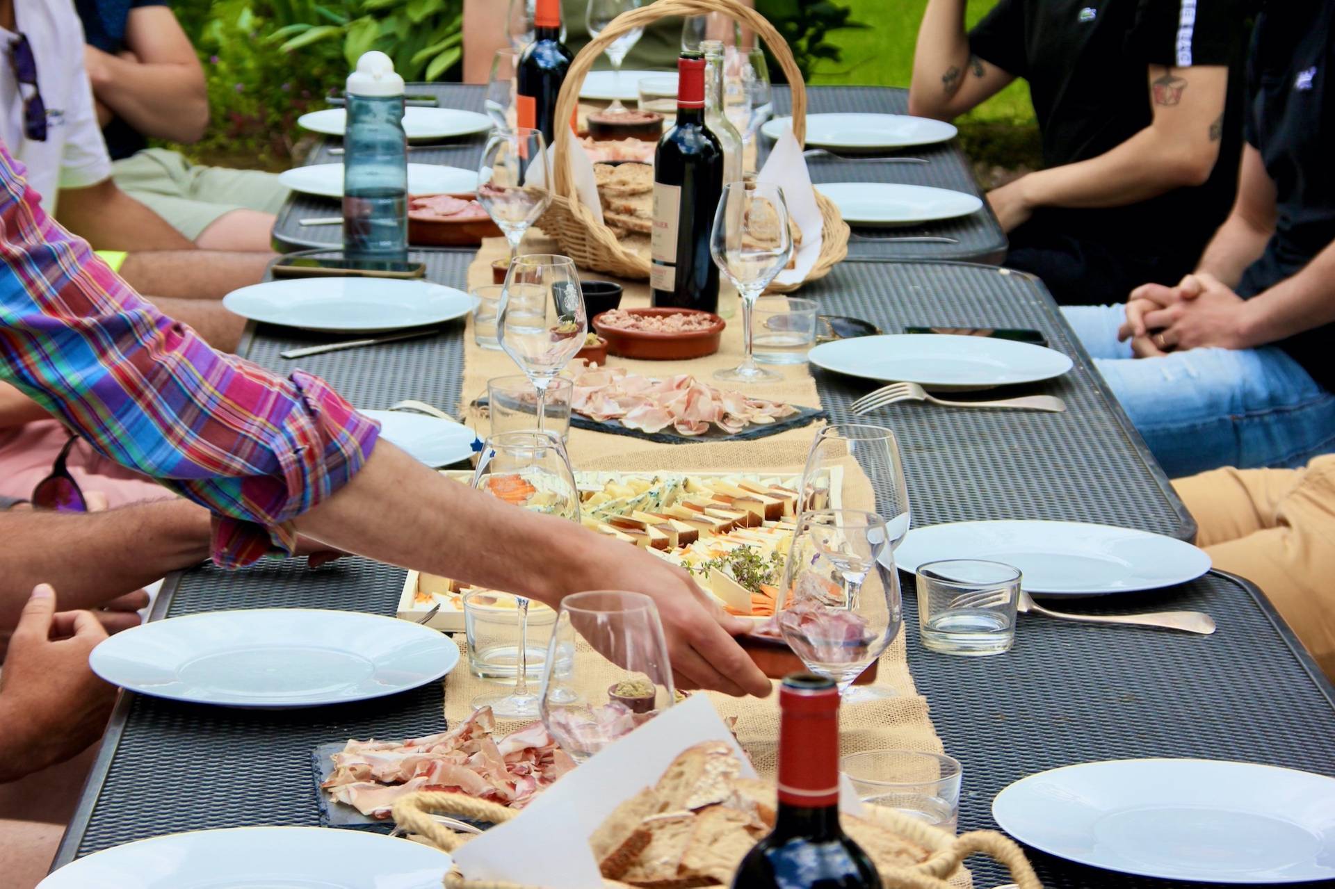 Wine tasting and meal