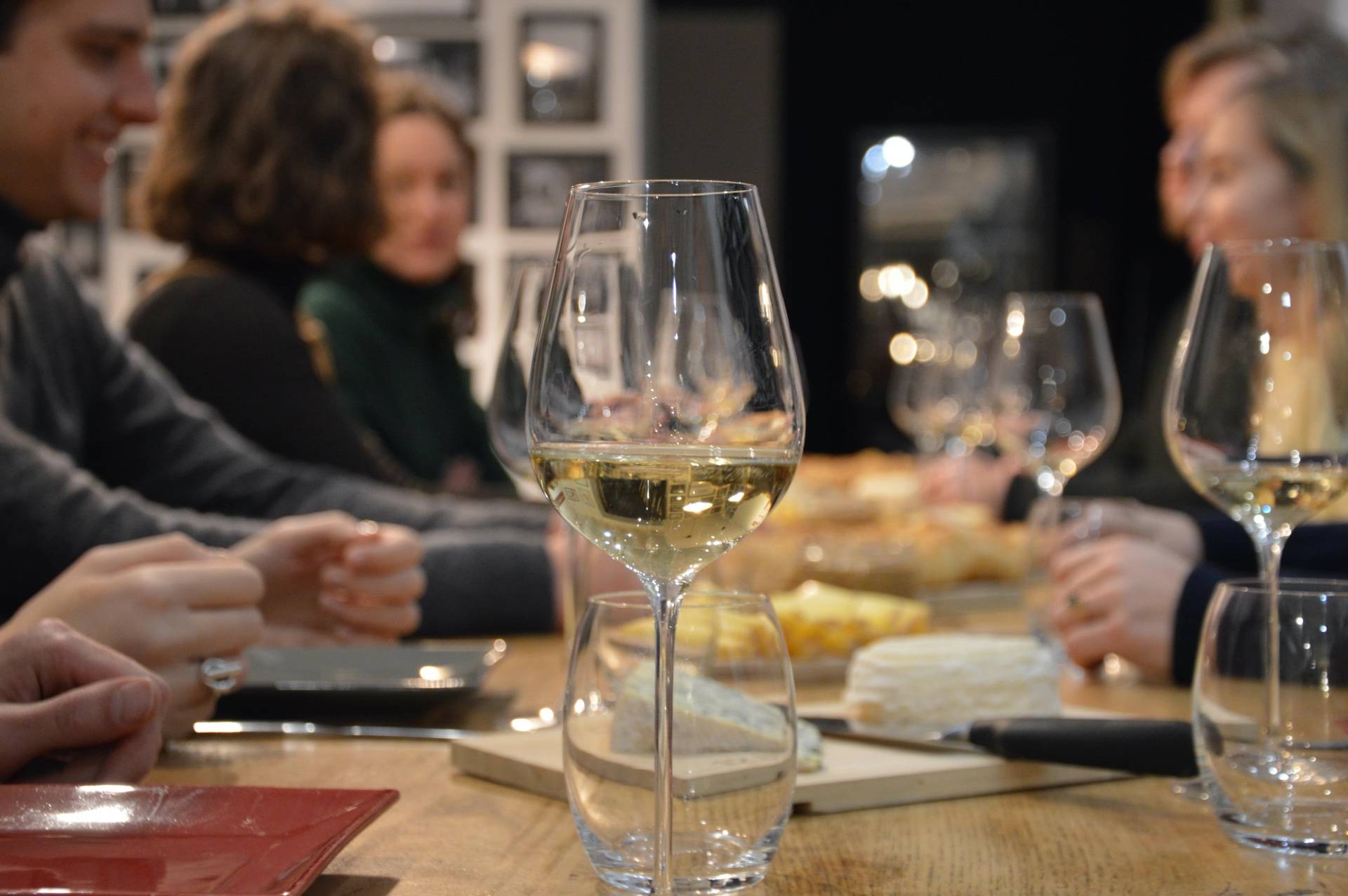 Wine and cheese tasting evening featuring five wines and five cheeses