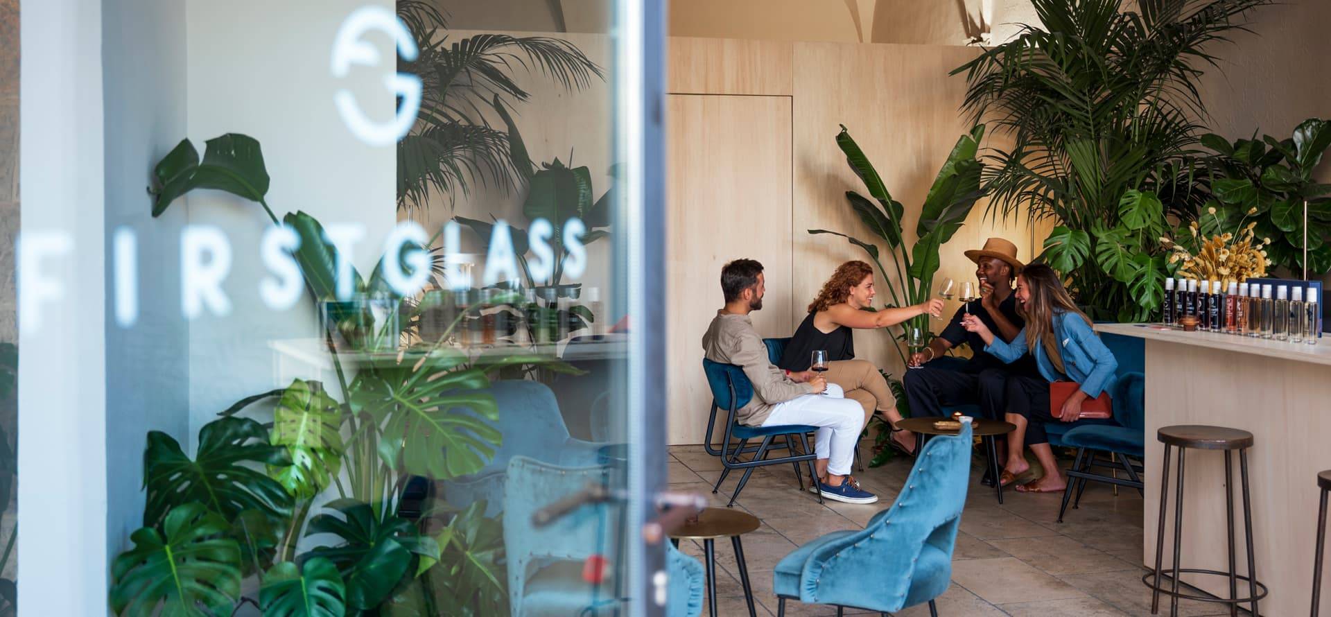 Wine tasting in front of the Ponte Vecchio