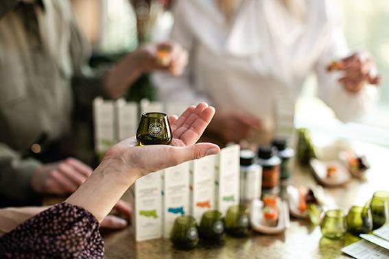 Extra virgin olive oil tasting