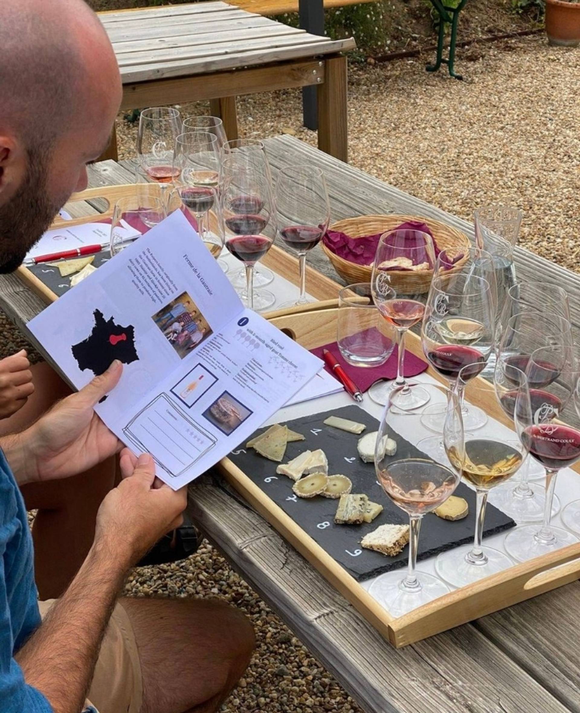 Wine and cheese pairing tasting