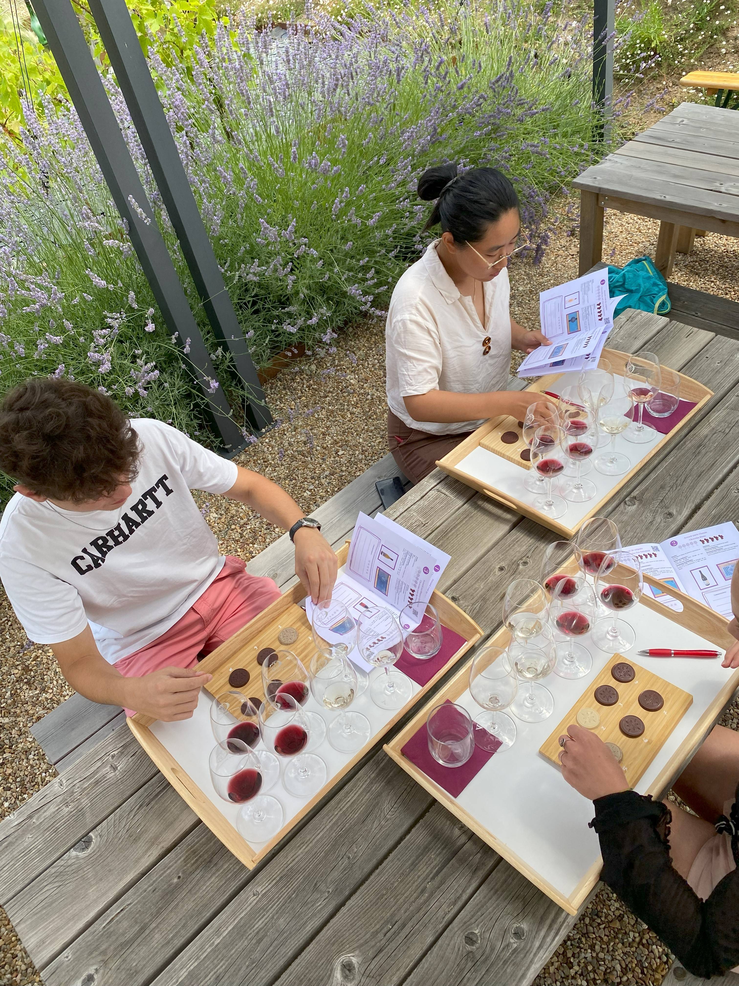 Wine and chocolate pairing tasting