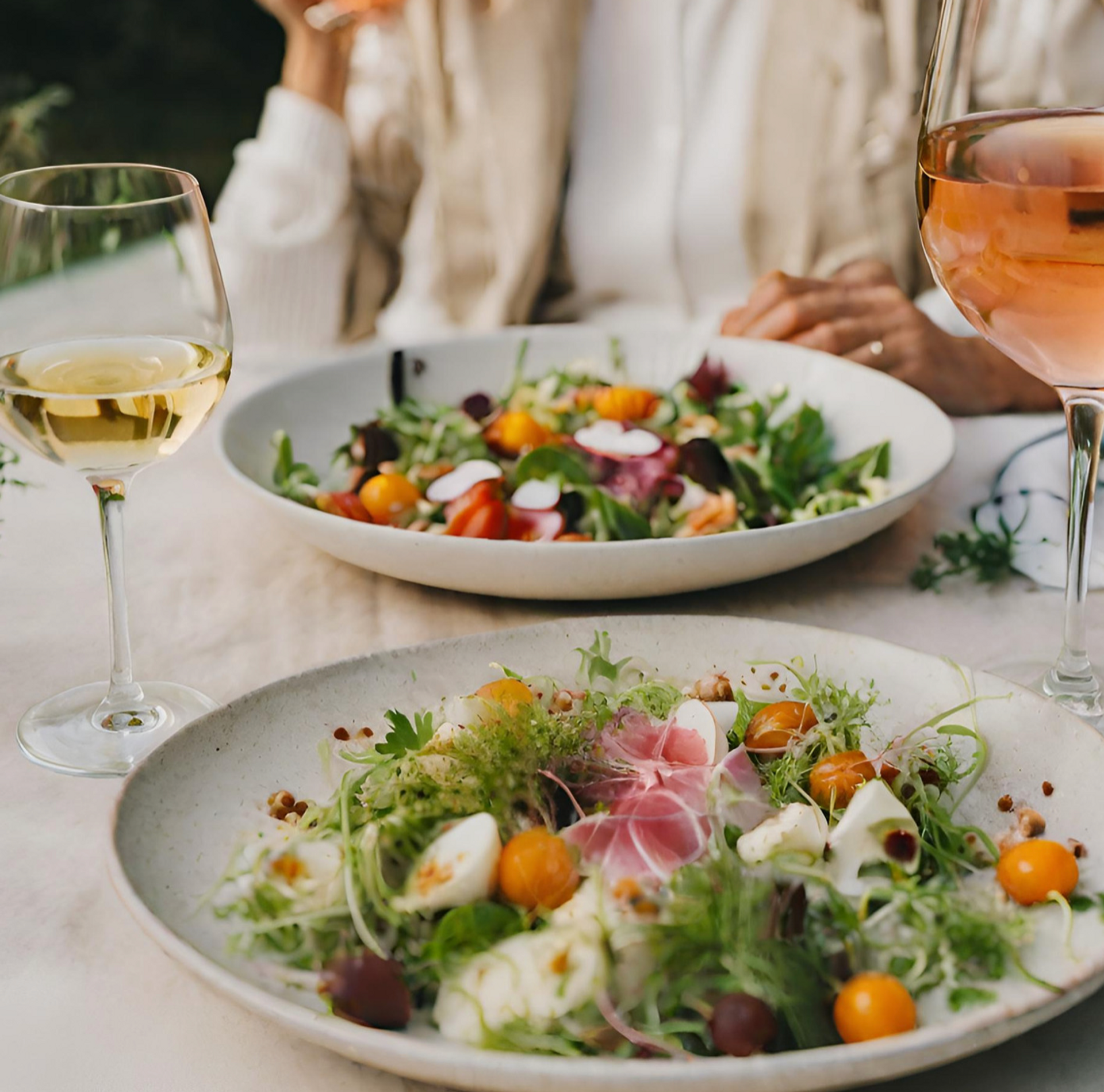 Tasting and gourmet salad