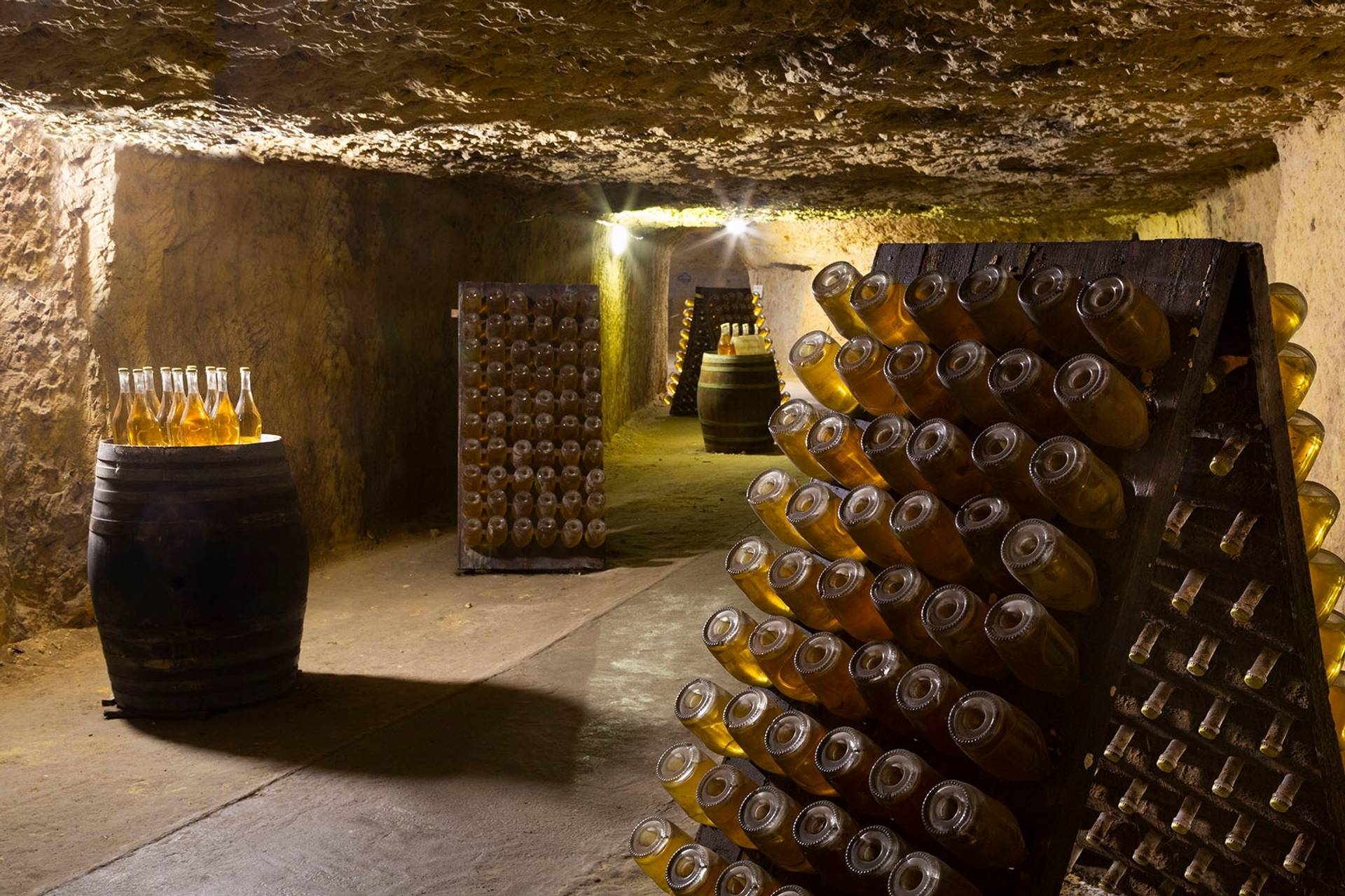 Self-guided visit of troglodyte cellars and tasting