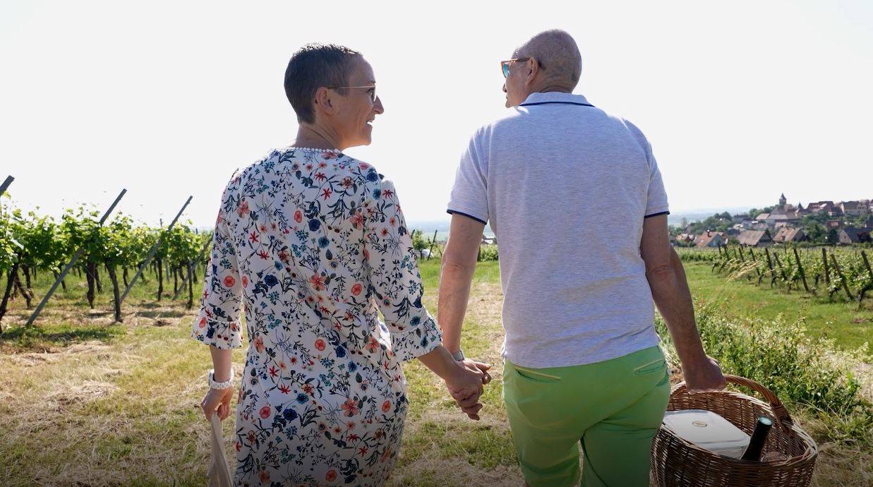 Bucolic lunch in the heart of the vineyards