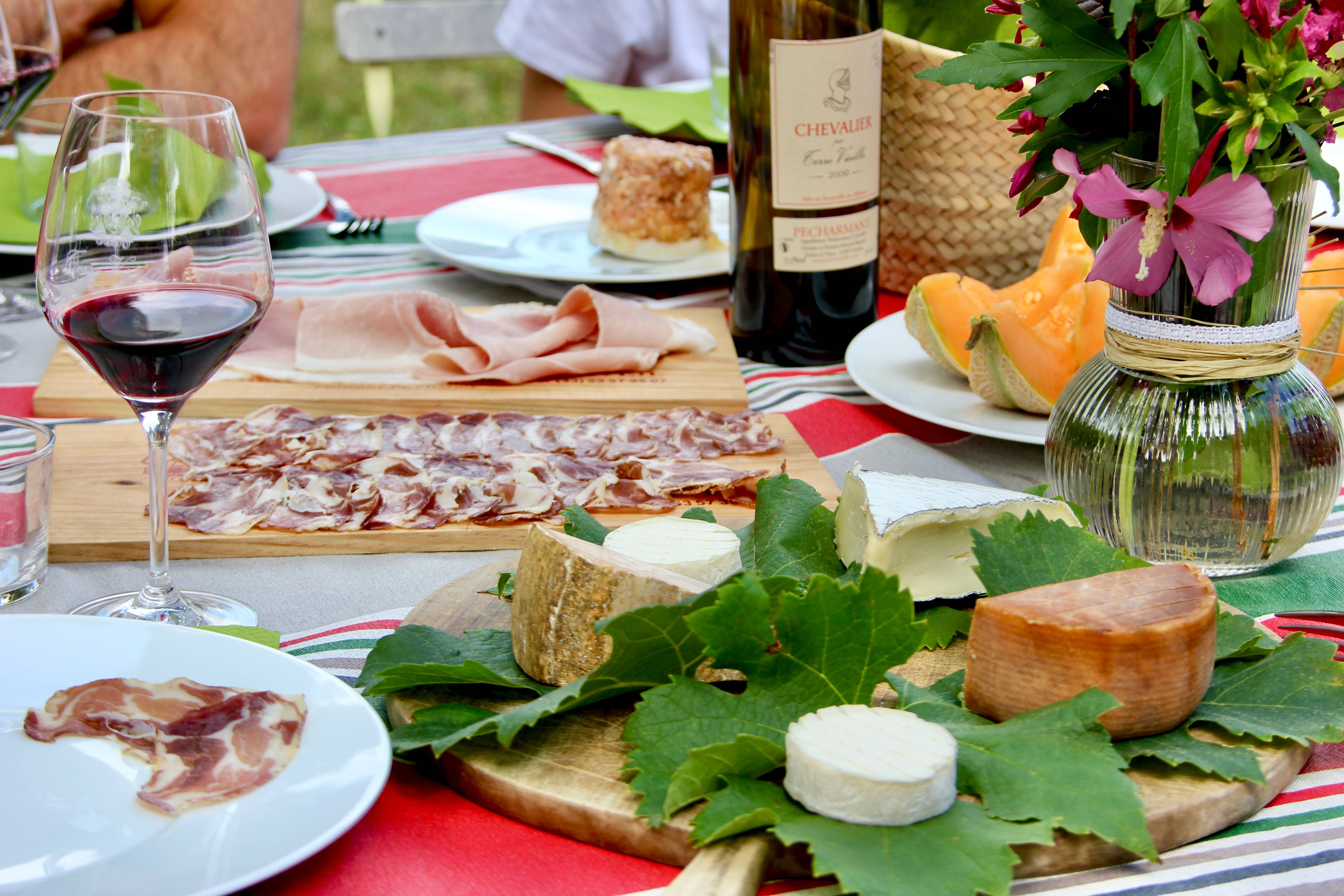 Wine tasting and meal