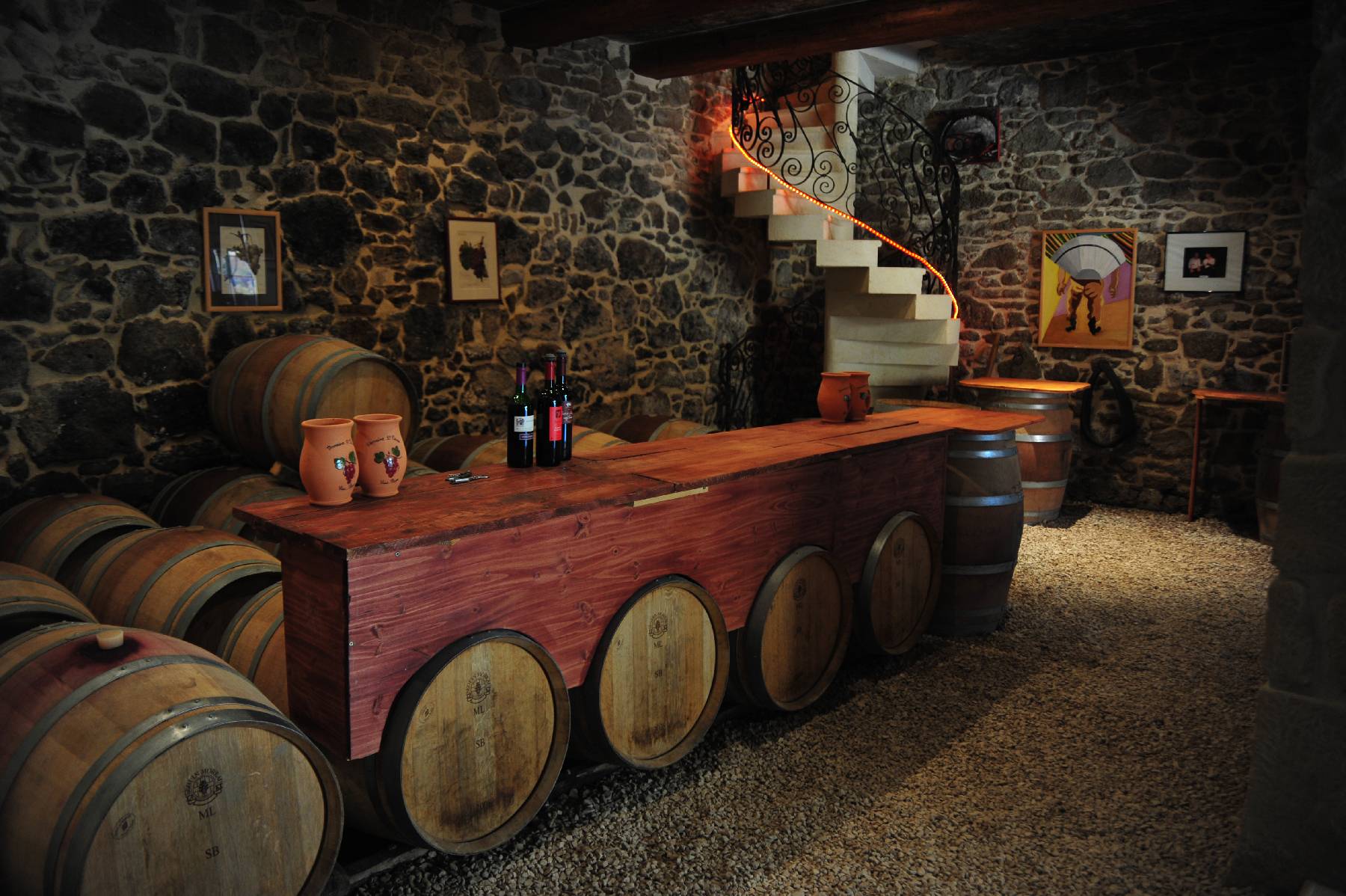 cellar visit and initiation to the tasting