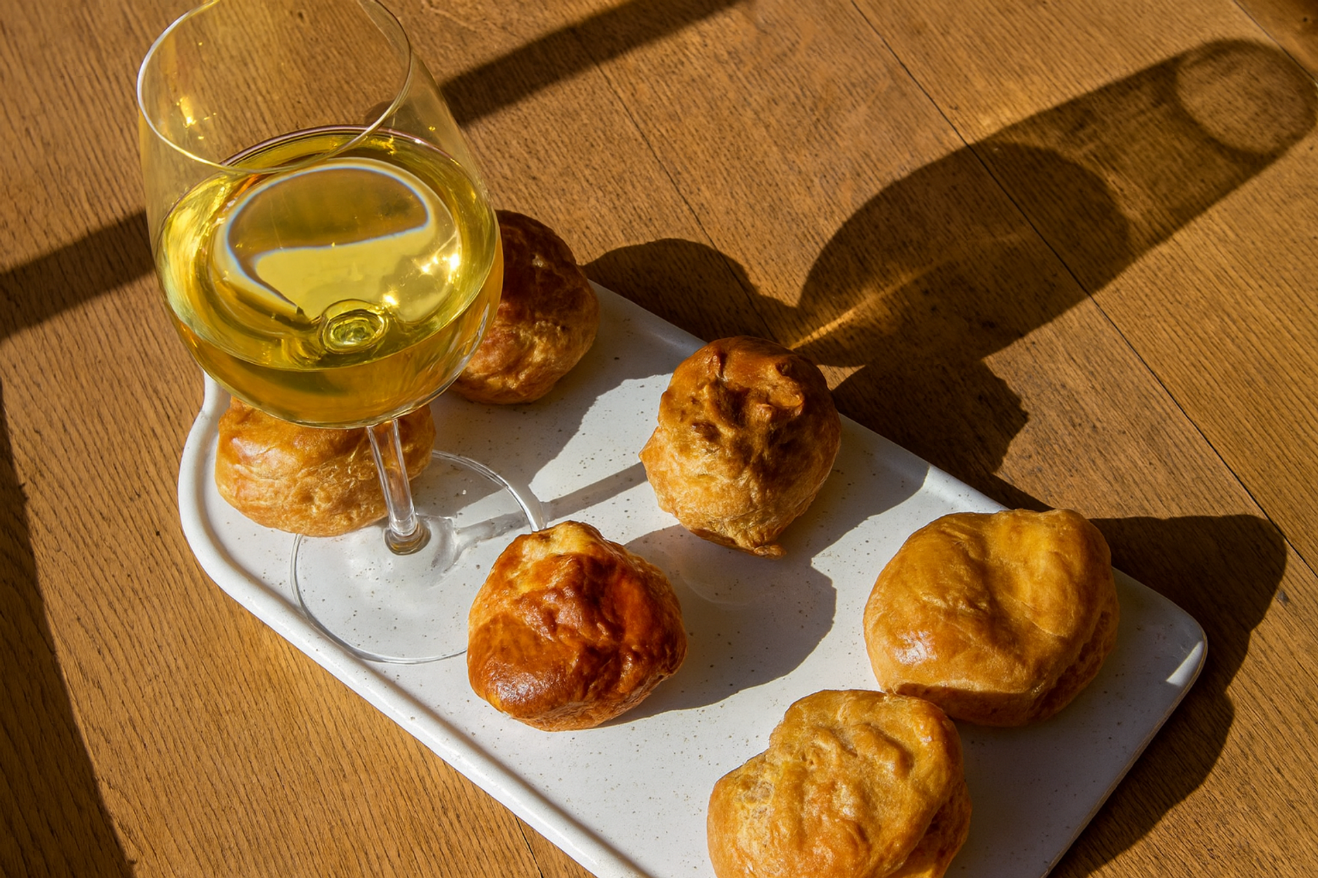 Wine Tasting and Burgundy Gougères