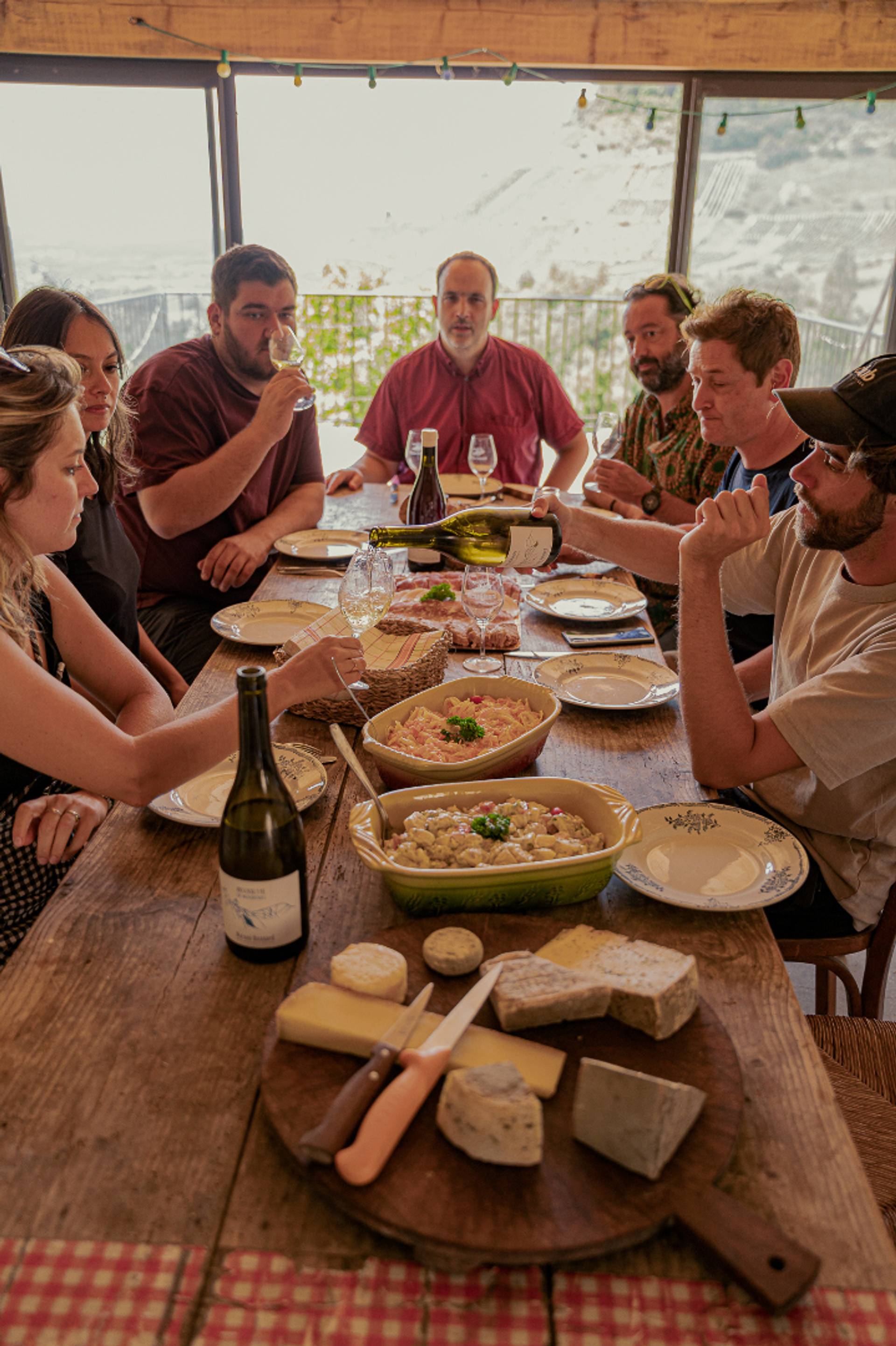 Lunch at the winemaker’s table with a view