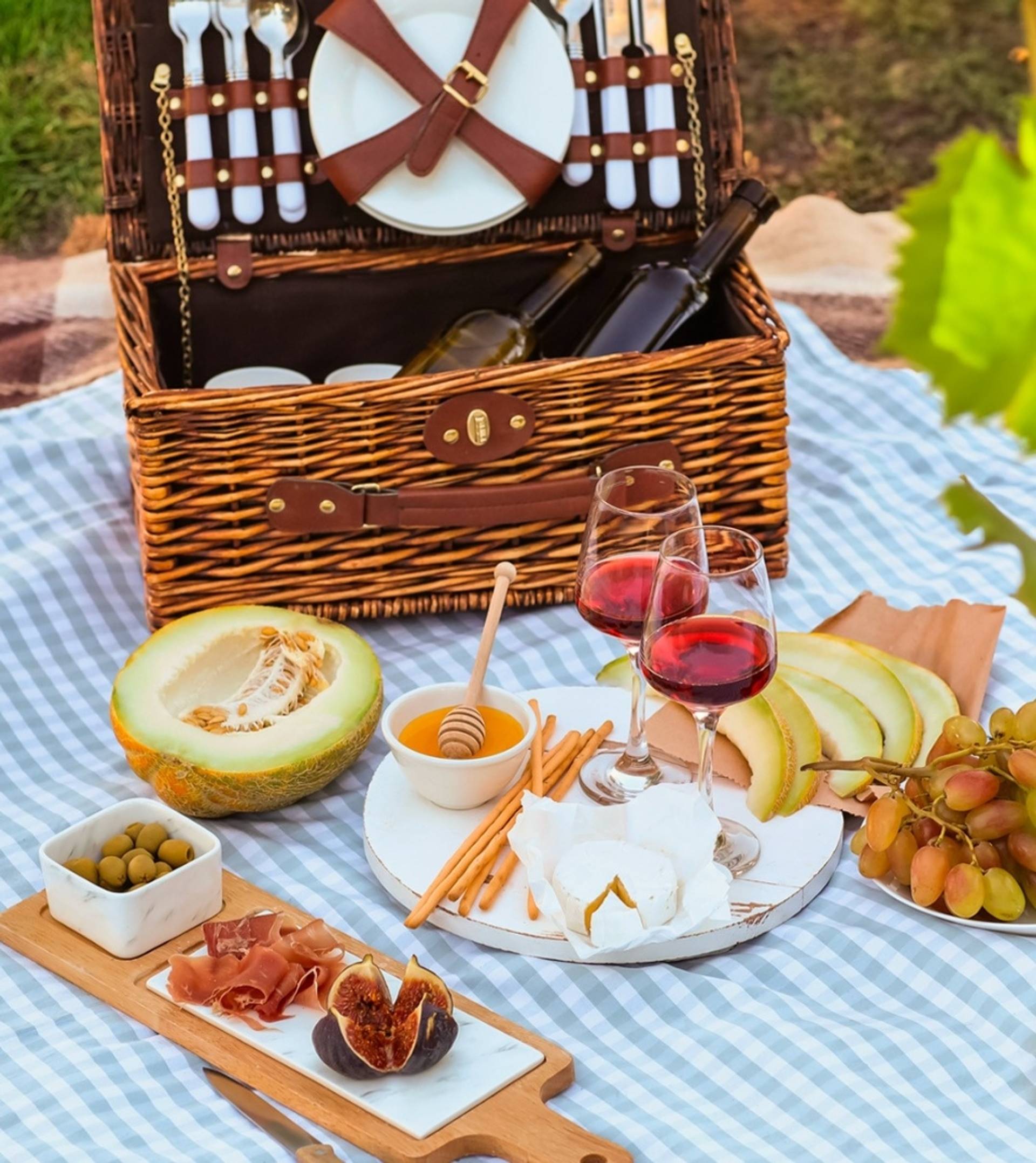Picnic in the vineyard and flavours