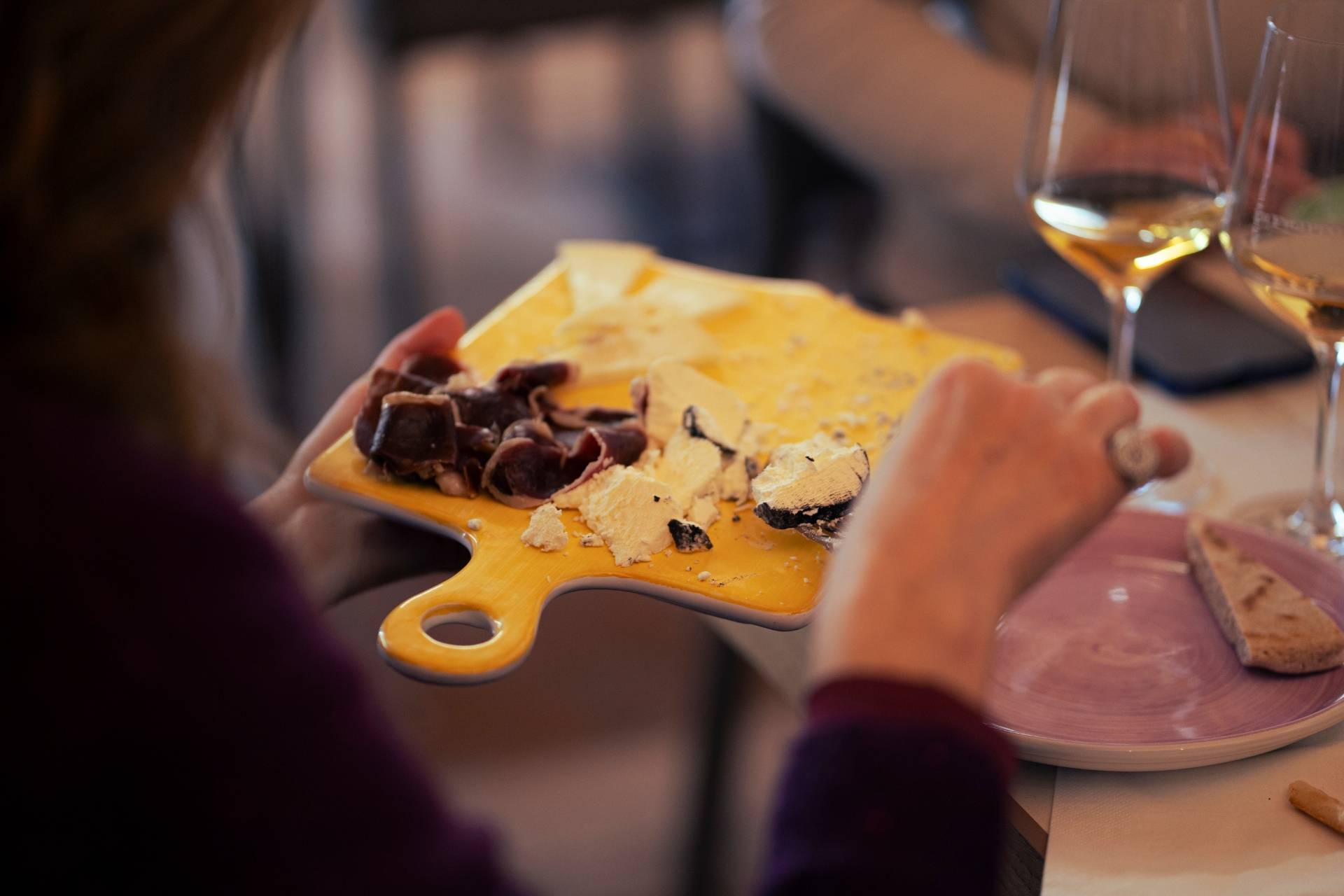 Wine tasting with a goose charcuterie board