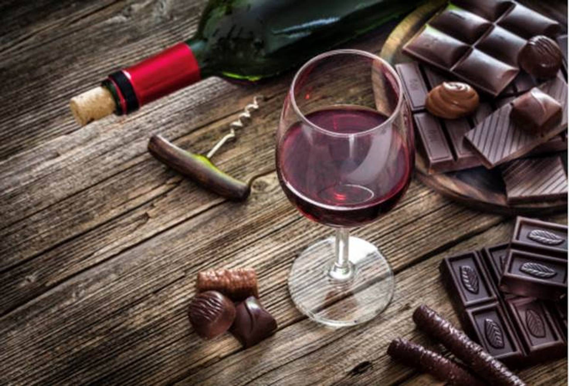 Wine and chocolate pairing tasting