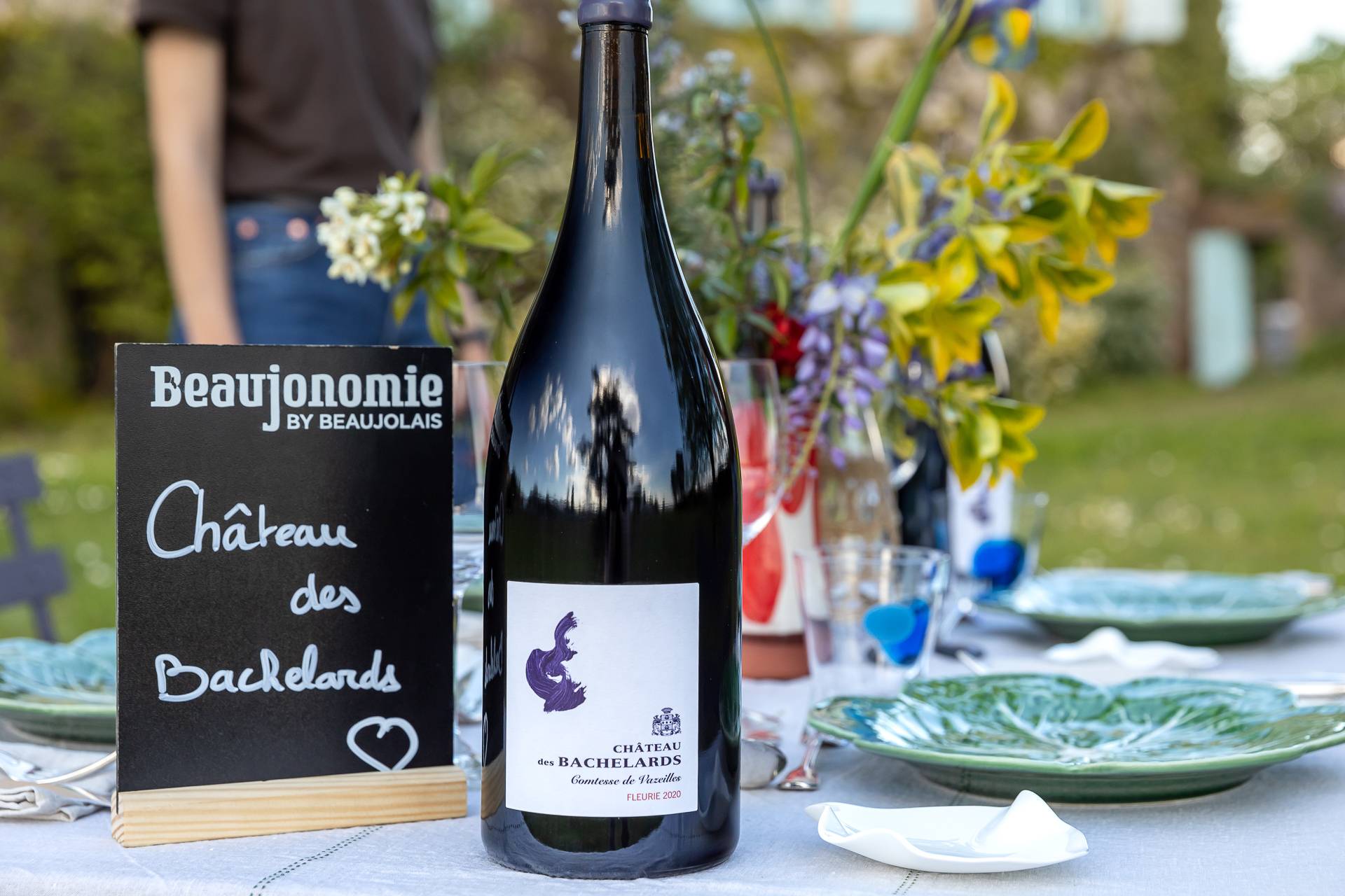 Picnic basket in the organic vineyards